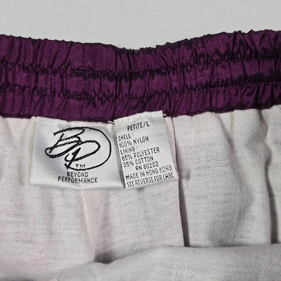 Vintage 80s Beyond Performance Tracksuit Purple Nylon Colorblock Petite L - Picture 10 of 16